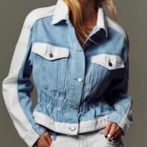 Zara Two-Tone Blue Denim Jacket